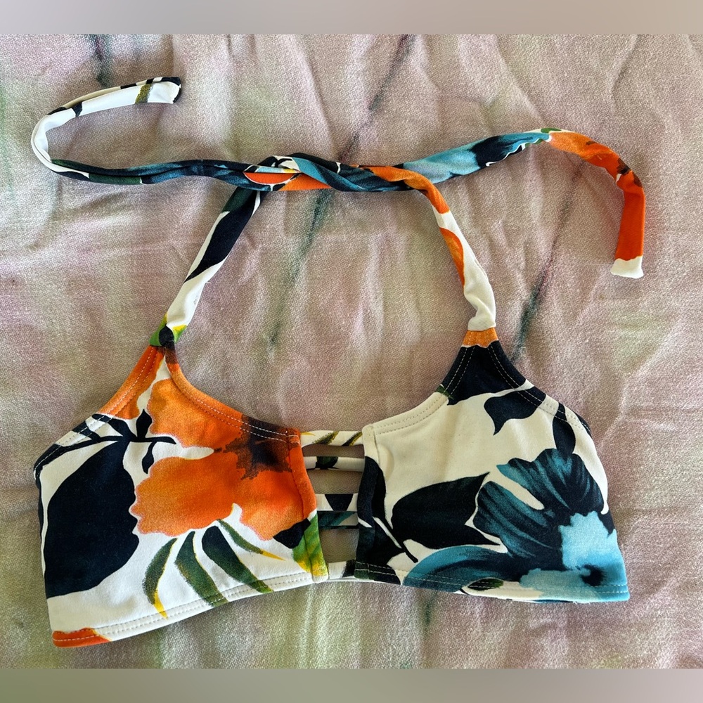 Midori Bikinis RARE Hibiscus Honey Mau Loa Bikini Top Extra Small XS PP Floral
